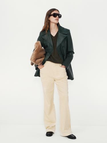 FLARE CORDUROY TROUSERS - THE ITEM ZARA WOMAN - Vanilla by Zara