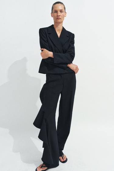 TAILORED WOOL BLEND BLAZER ZW COLLECTION - Black by Zara