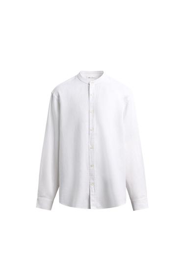 RELAXED FIT LINEN-COTTON SHIRT - White by Zara