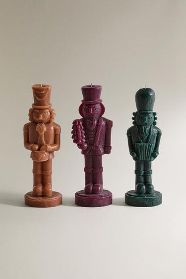 PACK OF NUTCRACKER SCENTED CANDLES (PACK OF 3) - Red by Zara