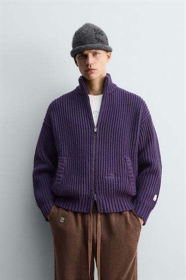 PURL KNIT CARDIGAN X SR_A - Purple by Zara