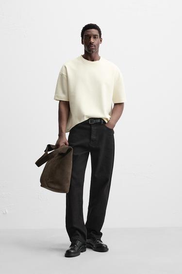 EMBOSSED PRINT T-SHIRT - Oyster-white by Zara - Image 0