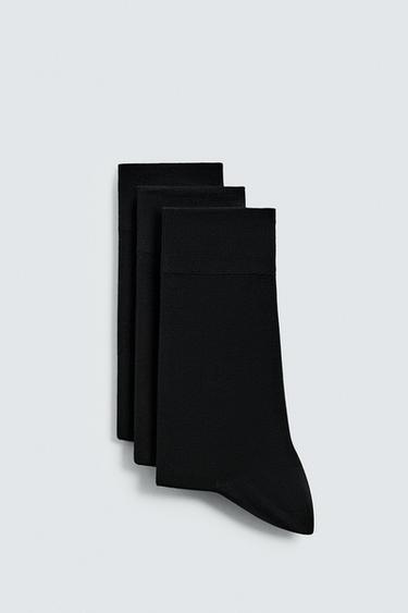 3-PACK OF MERCERISED SOCKS - Black by Zara