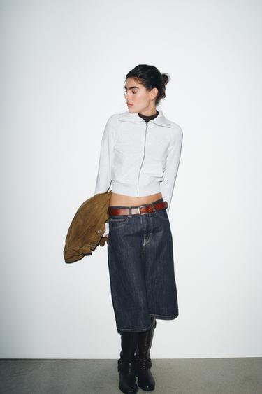 ZIP-UP PLUSH JACKET - Grey marl by Zara - Image 0