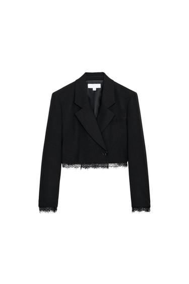 SHORT LACE BLAZER SET - Black by Zara