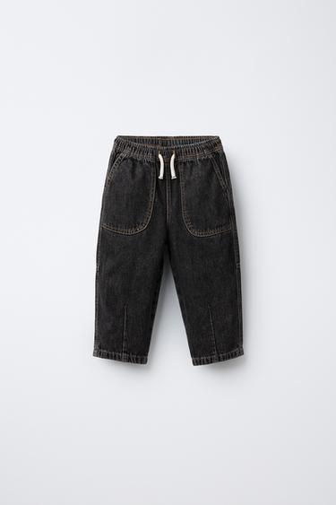 BAGGY DENIM TROUSERS - Grey by Zara - Image 0