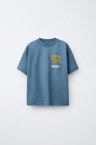 SLOGAN PRINT T-SHIRT - Blue by Zara - Image 0