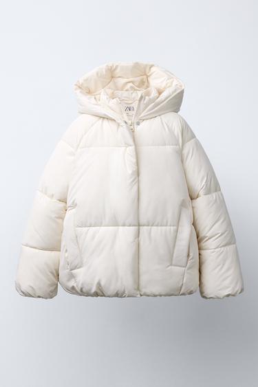 HOODED PADDED JACKET - Ecru by Zara