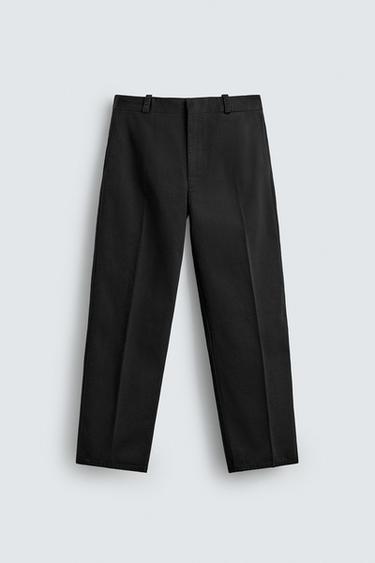 OVERSIZE FIT CHINO TROUSERS - Black by Zara