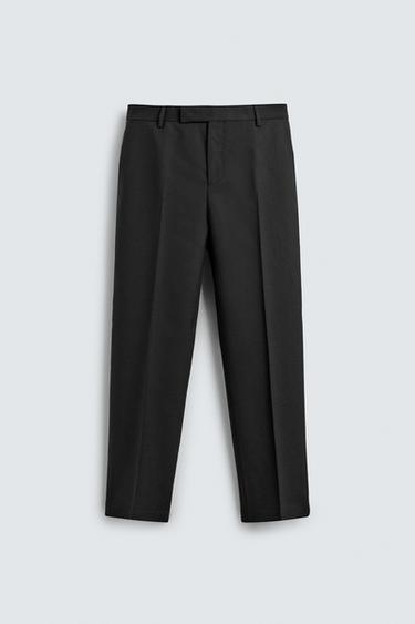 AARON LEVINE X ZARA WOOL TUXEDO TROUSERS - Black by Zara