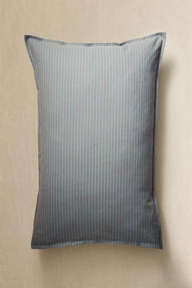 CHILDREN'S STRIPED FLANNEL PILLOWCASE - Blue by Zara