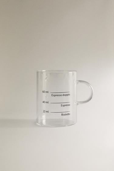 BOROSILICATE GLASS MUG WITH TRANSFER -  by Zara - Image 0