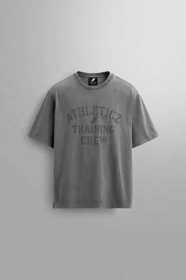 COTTON TRAINING T-SHIRT - Anthracite grey by Zara