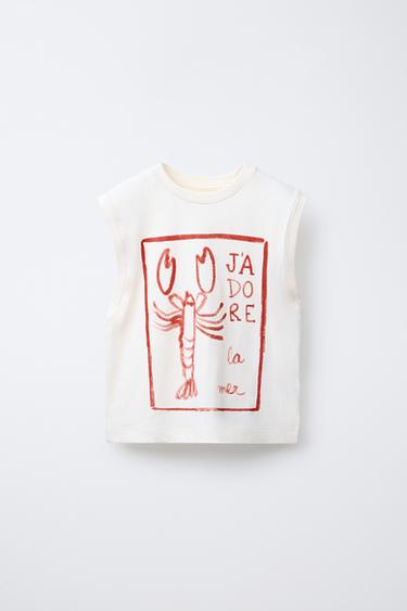 LOBSTER PRINT T-SHIRT - White by Zara