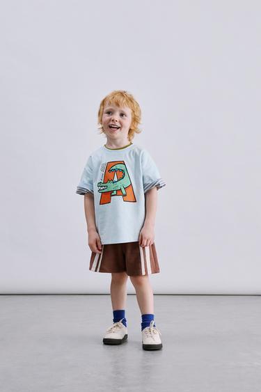 BERMUDA SHORTS WITH SIDE STRIPES - Brick by Zara