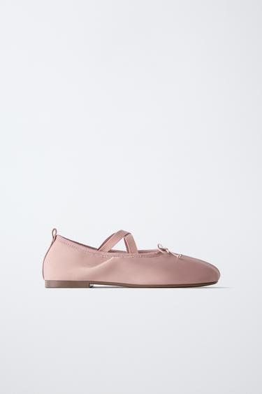BOW BALLERINA PUMPS - Pink by Zara