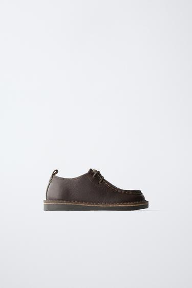 LEATHER SHOES - Brown by Zara