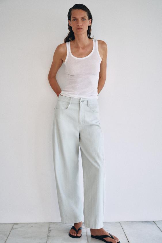 ZW COLLECTION BALLOON TROUSERS - Light blue by Zara - Image 0