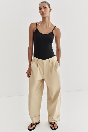 FINE STRAP POLYAMIDE T-SHIRT - Black by Zara