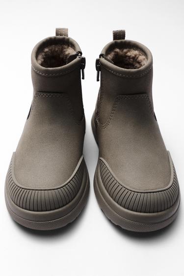 LINED BOOTS - Grey by Zara