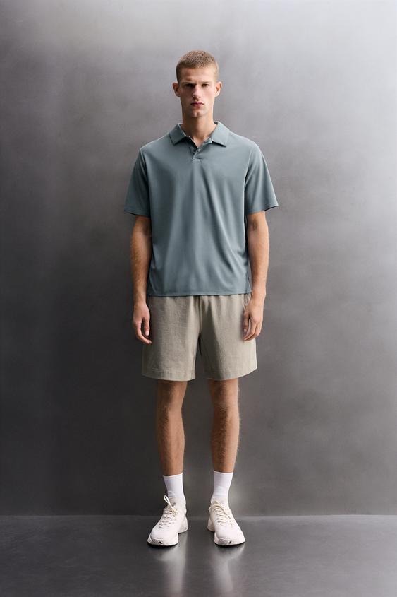 TECHNICAL PIQUÉ TRAINING POLO SHIRT - Light blue by Zara - Image 0