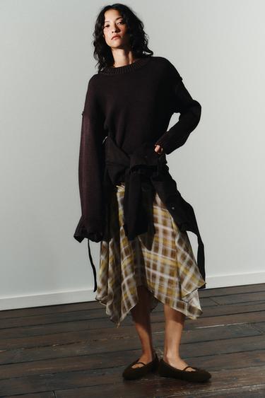 BORG EFFECT BALLERINAS - Brown by Zara