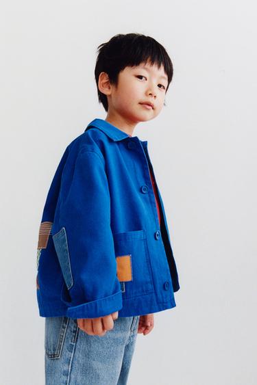 OVERSHIRT WITH PATCHES - Bluish by Zara