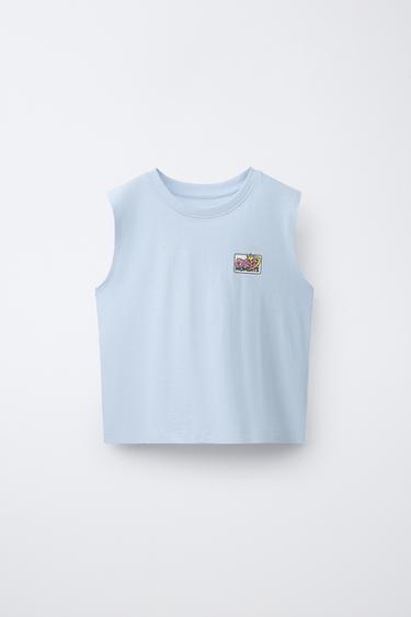 PRINTED T-SHIRT - Light blue by Zara