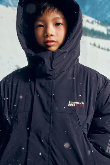 COLOUR BLOCK QUILTED JACKET - Navy blue by Zara