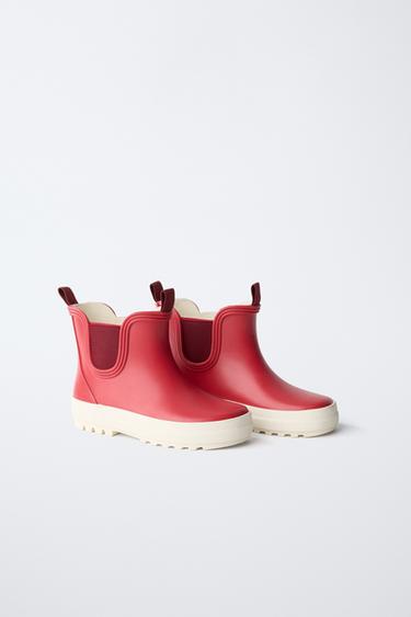 STRETCH WELLINGTON BOOTS - Red by Zara