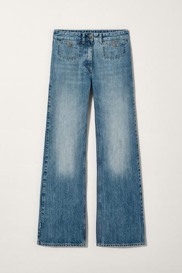 MID-WAIST WIDE-LEG JEANS KATE MOSS X ZARA - Blue by Zara