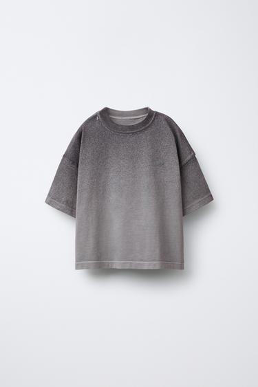 GARMENT DYE LOGO T-SHIRT - Light brown by Zara - Image 0