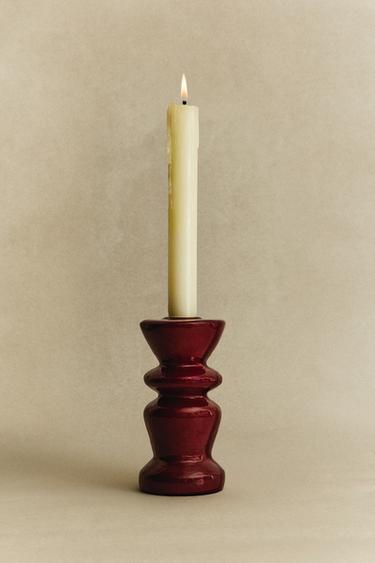 TERRACOTTA CANDLESTICK - Terracotta by Zara