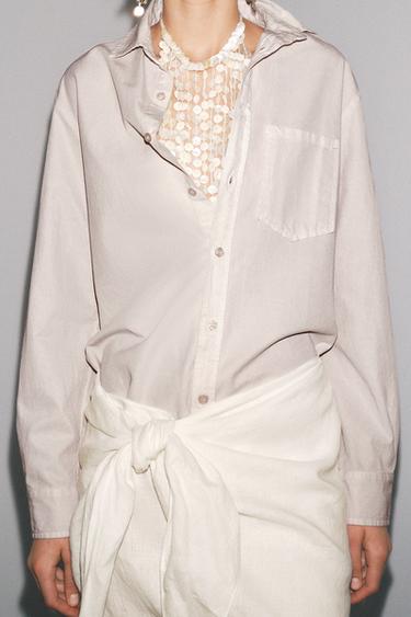 ZW COLLECTION SHIRT WITH POCKET - Lavender by Zara