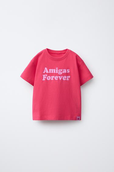 SLOGAN PRINT T-SHIRT - Red by Zara