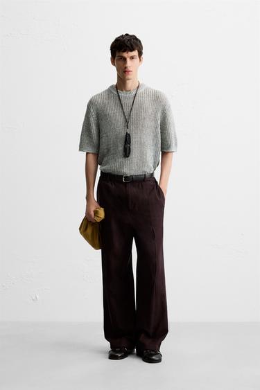 OPEN KNIT T-SHIRT - Light blue by Zara - Image 0