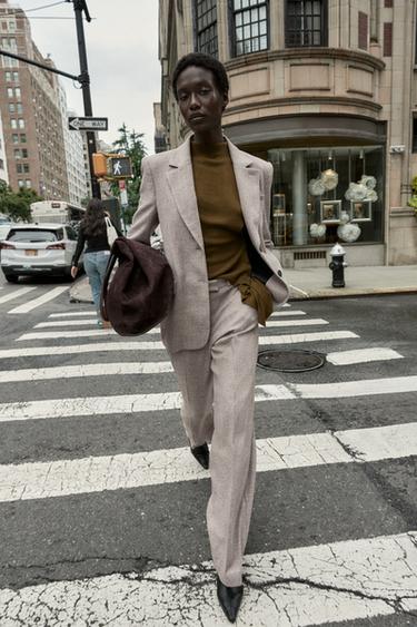 RUSTIC TEXTURED BLAZER - Light sand by Zara