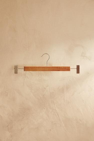 WOODEN SKIRT HANGER (SET OF 3) - Light beige by Zara