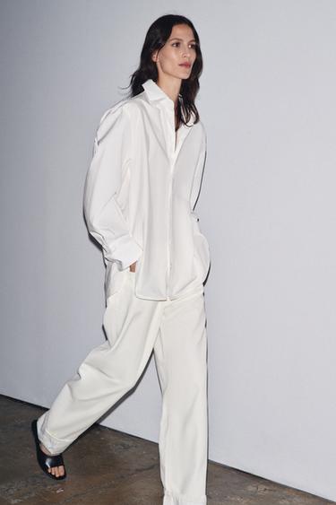 ZW COLLECTION POPLIN SHIRT - White by Zara - Image 0