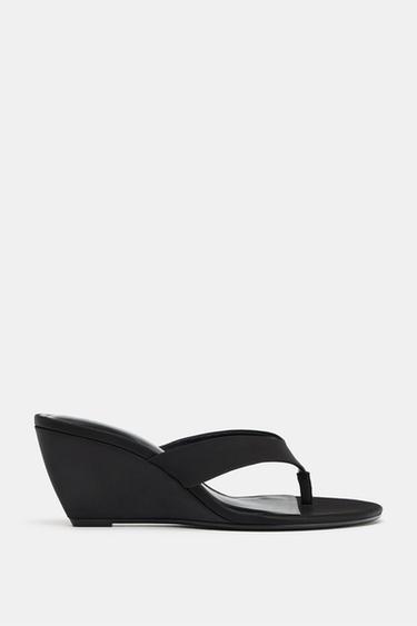 WEDGE SANDALS - Black by Zara