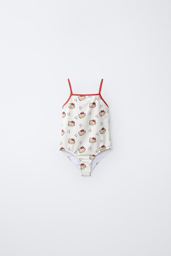 2-6 YEARS / HELLO KITTY © SANRIO PRINT SWIMSUIT - Ecru / Red by Zara - Image 0