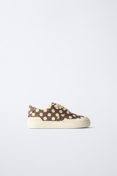 POLKA DOT SNEAKERS - Brown by Zara