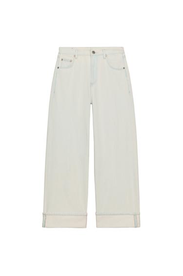ZW COLLECTION BAGGY MID-WAIST JEANS - Light blue by Zara