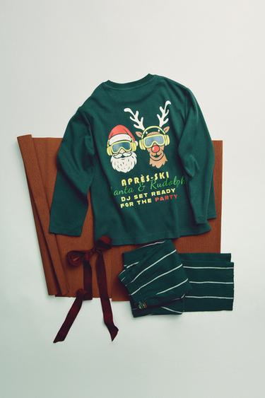 6-14 YEARS/ COMBINED STRIPED PYJAMAS - Green by Zara