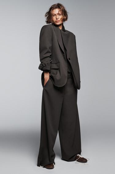 ZW COLLECTION OVERSIZE BLAZER - Dark grey by Zara