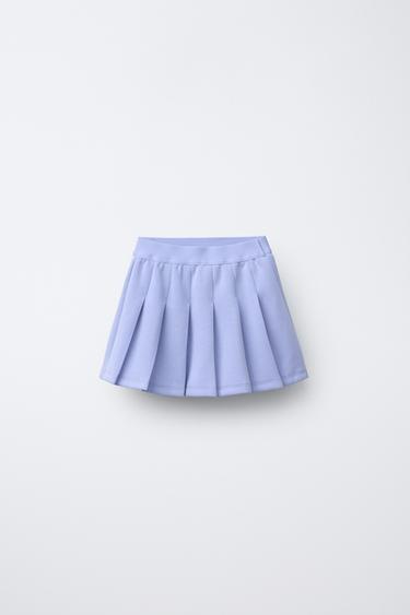 PLEATED TECHNICAL BERMUDA SKORT - Lavender by Zara