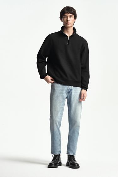 SLIM FIT CROPPED JEANS - Light blue by Zara