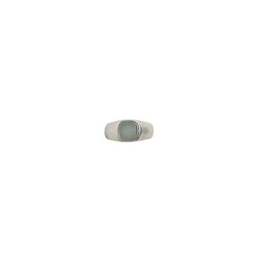 STONE SIGNET RING - Silver by Zara