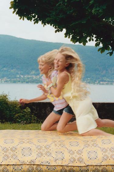 STRIPE AND TEXT T-SHIRT - Orange by Zara