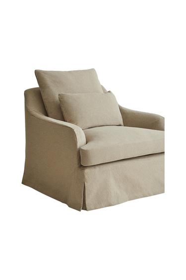 COTTON-ARMCHAIR COVER 01 - Brown / Taupe by Zara - Image 0
